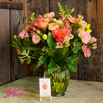 Peach Glow with VJs Art Pendant